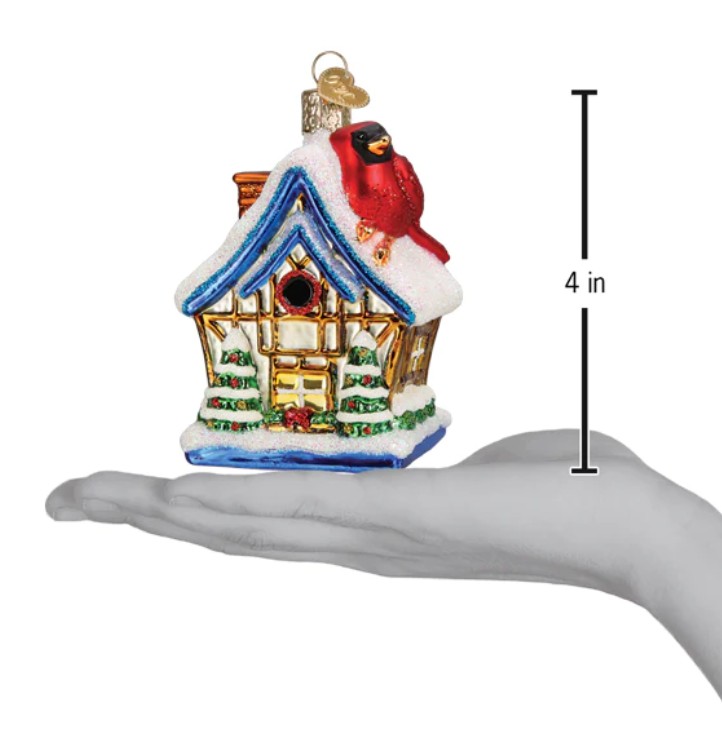 Cardinal Birdhouse Ornament - Old World Christmas