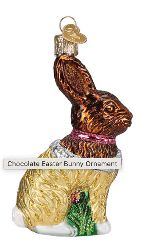 Chocolate Easter Bunny Ornament - Old World Christmas