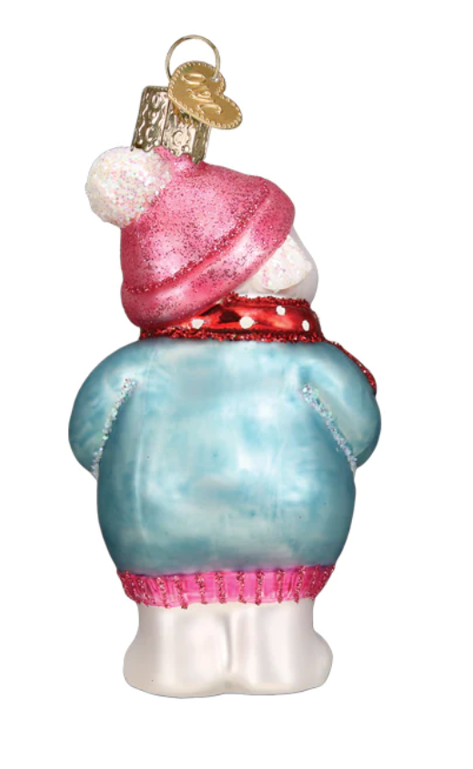 Expectant Snowlady Ornament - Old World Christmas