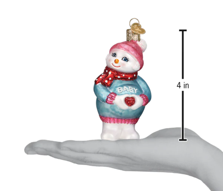 Expectant Snowlady Ornament - Old World Christmas