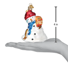 Load image into Gallery viewer, Flaming Cheetos Snowman Ornament - Old World Christmas
