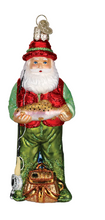Load image into Gallery viewer, Fly Fishing Santa Ornament - Old World Christmas

