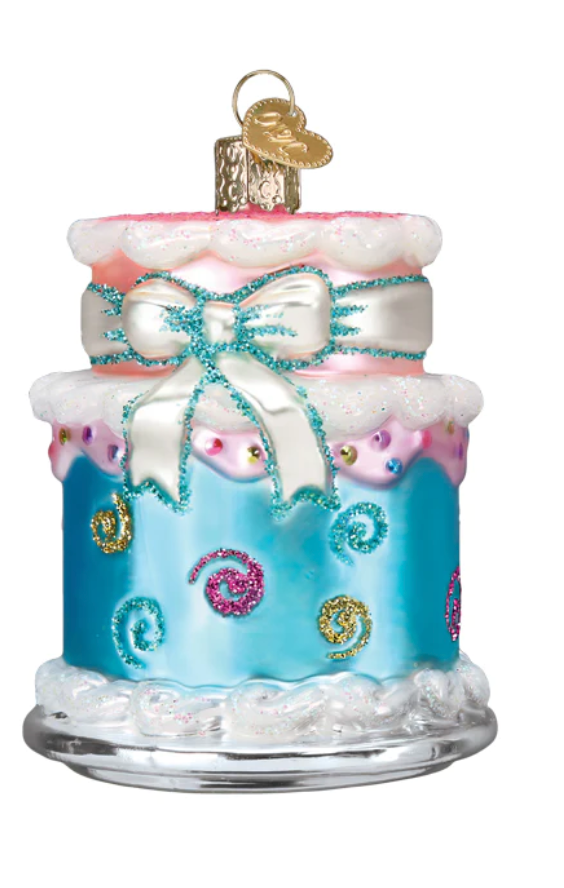 Happy Birthday Cake Ornament - Old World Christmas