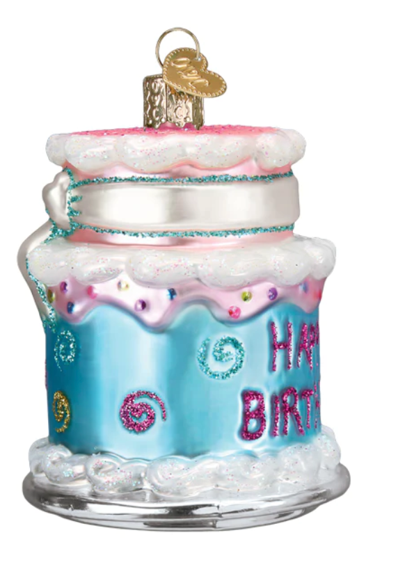 Happy Birthday Cake Ornament - Old World Christmas
