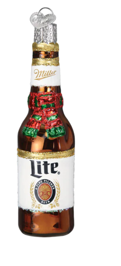 Holiday Miller Lite Bottle - Old World Christmas