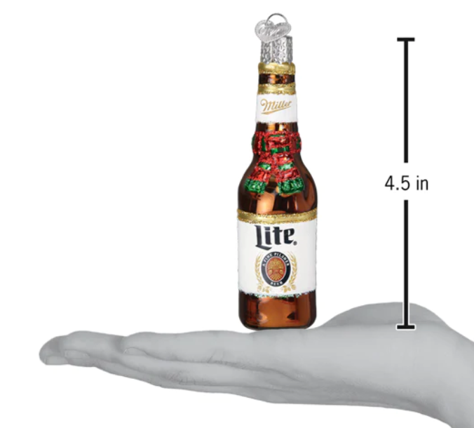 Holiday Miller Lite Bottle - Old World Christmas