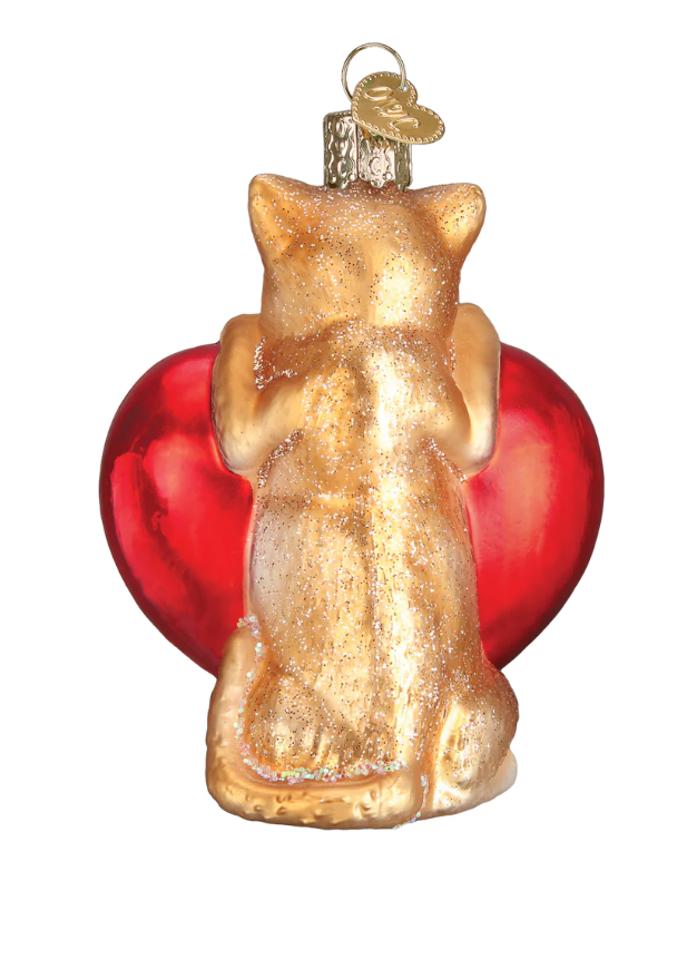 I Love My Cat Heart Ornament - Old World Christmas