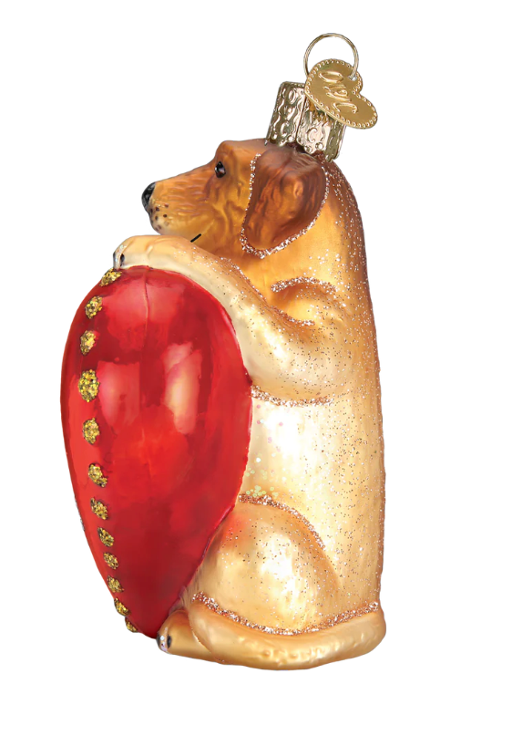 I Love My Dog Heart Ornament - Old World Christmas