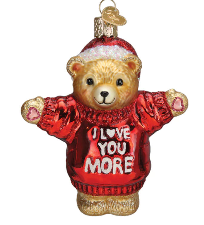 I Love You More Bear Ornament - Old World Christmas
