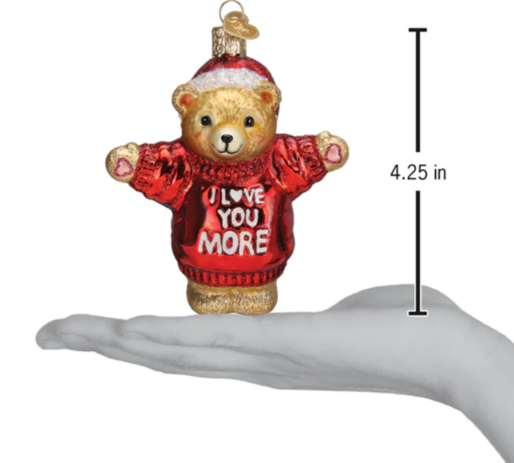 I Love You More Bear Ornament - Old World Christmas