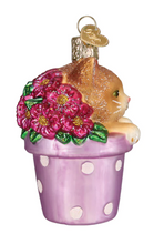 Load image into Gallery viewer, Kitten in Flower Pot Ornament - Old World Christmas
