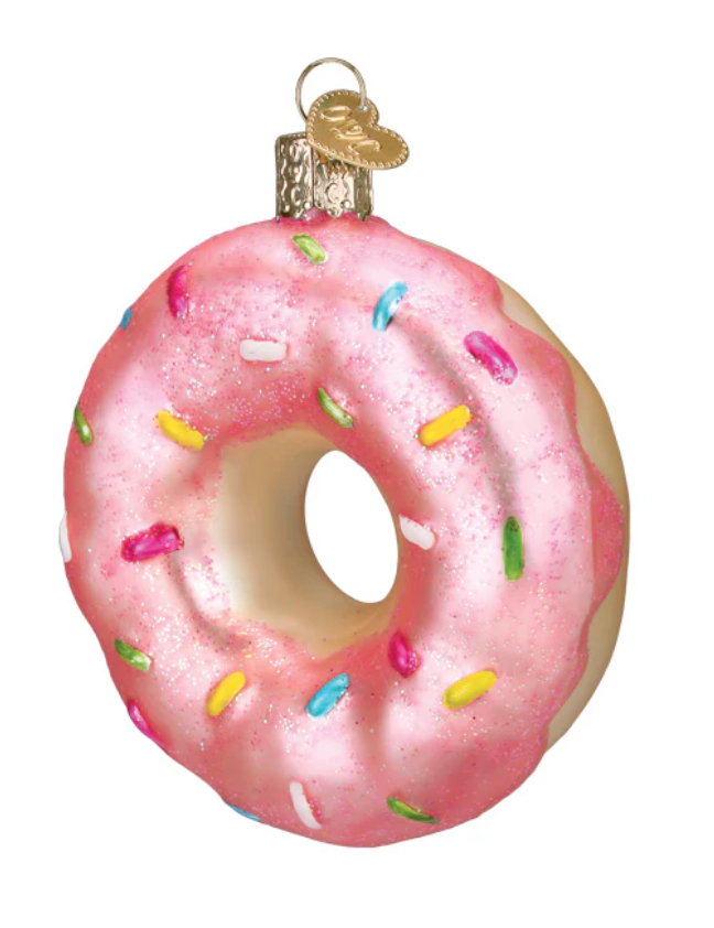 Pink Sprinkle Donut Ornament - Old World Christmas