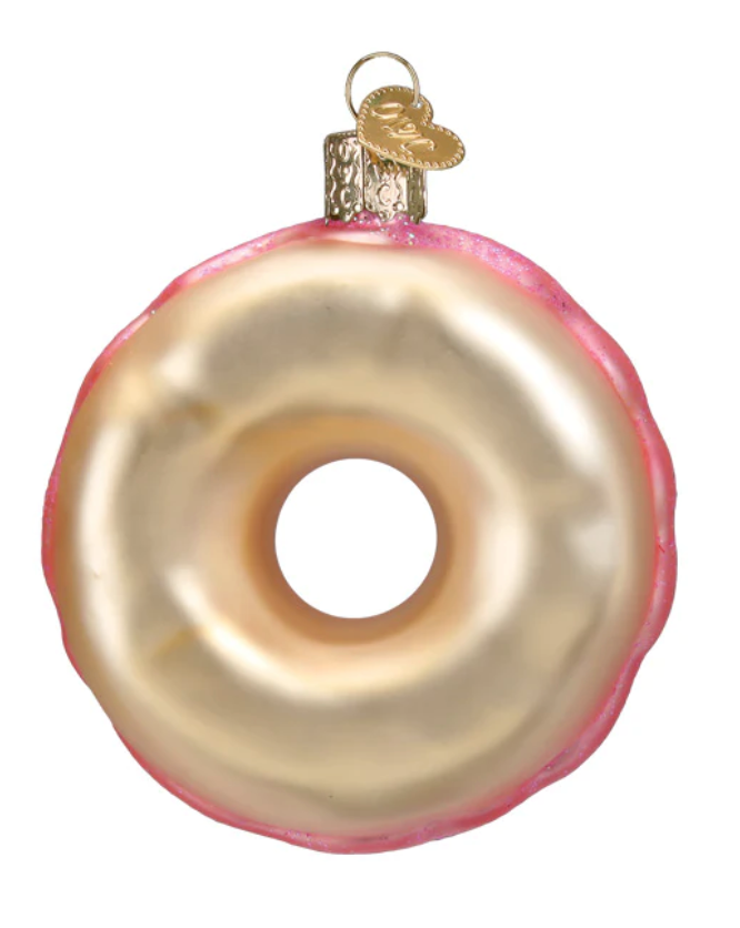 Pink Sprinkle Donut Ornament - Old World Christmas