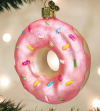 Load image into Gallery viewer, Pink Sprinkle Donut Ornament - Old World Christmas
