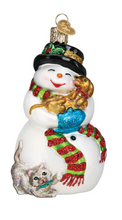 Load image into Gallery viewer, Snowman with Playful Pets Ornament - Old World Christmas

