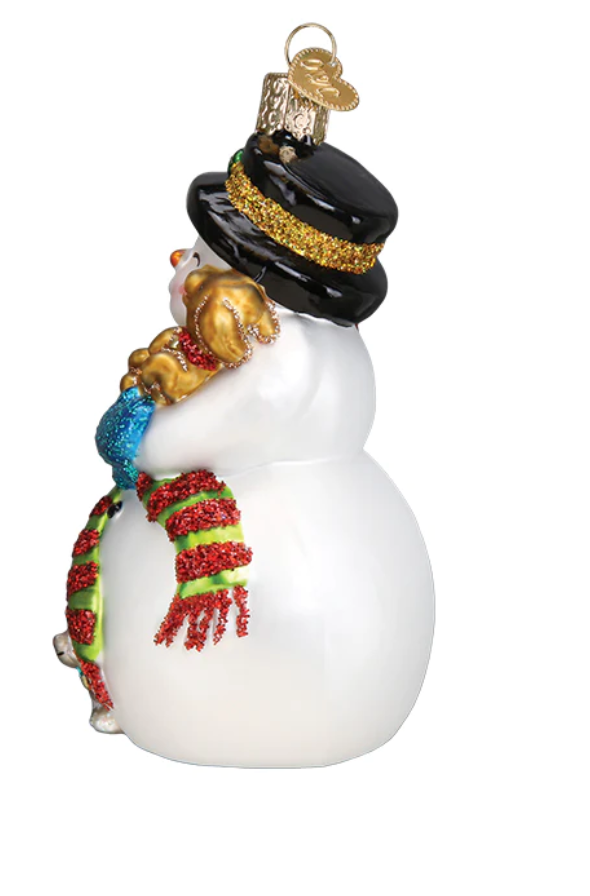 Snowman with Playful Pets Ornament - Old World Christmas