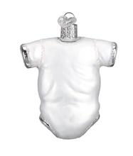 Load image into Gallery viewer, White Baby Onesie Baby&#39;s First Christmas Ornament - Old World Christmas
