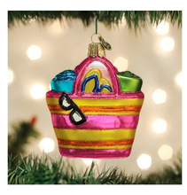 Load image into Gallery viewer, Beach Bag Ornament - Old World Christmas
