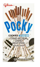 Load image into Gallery viewer, POCKY COOKIES AND CREAM COVERED COOKIE STICKS 1.41 OZ
