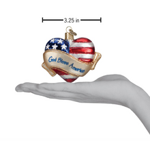 Load image into Gallery viewer, God Bless America Heart Ornament - Old World Christmas
