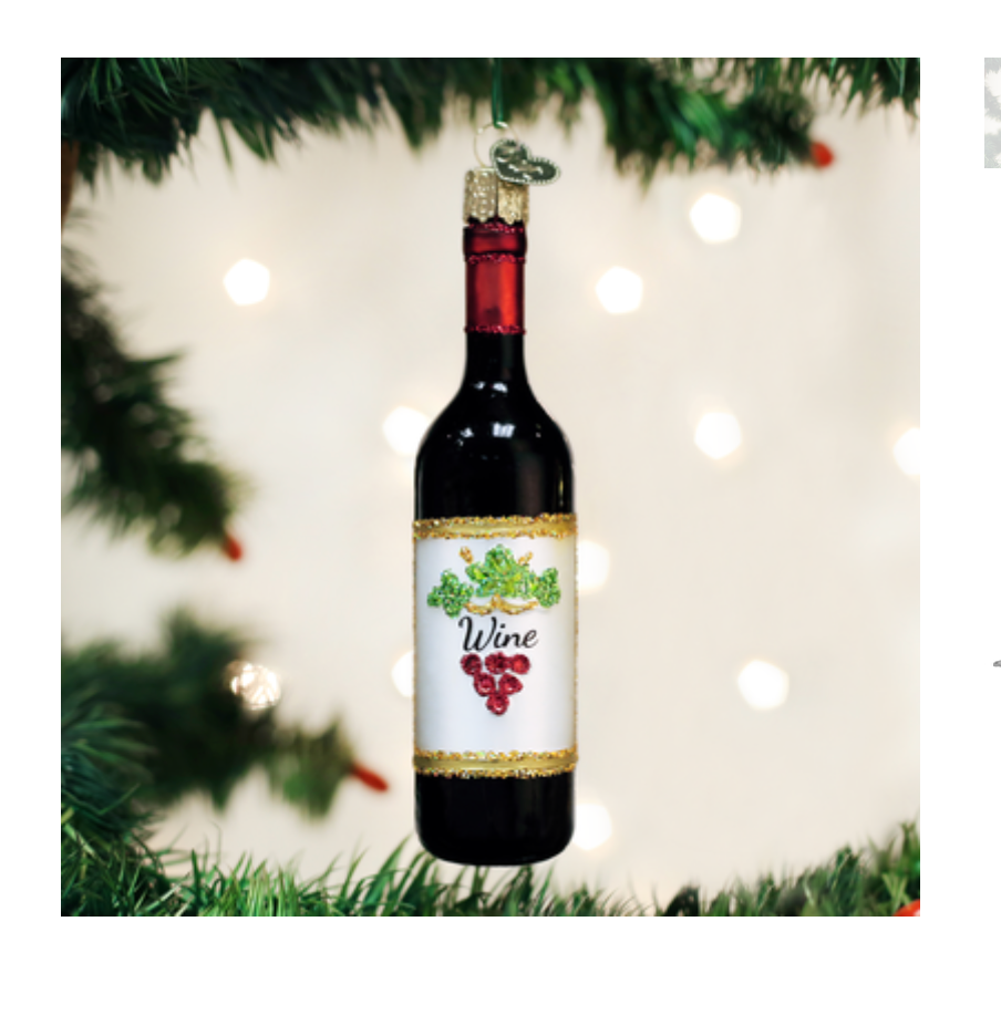 Red Wine Bottle Ornament - Old World Christmas