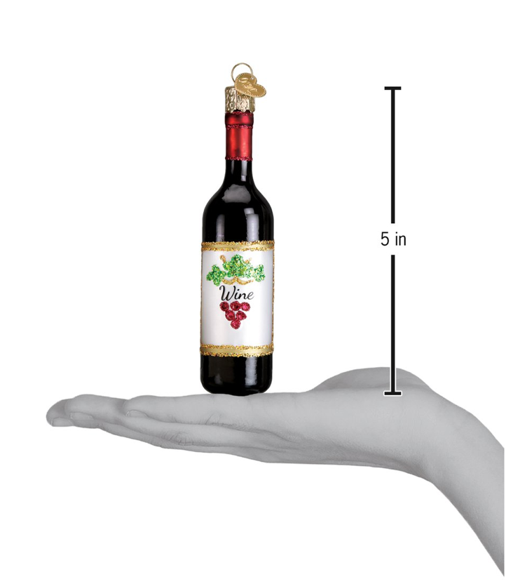 Red Wine Bottle Ornament - Old World Christmas