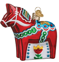 Load image into Gallery viewer, Swedish Dala Horse Ornament  - Old World Christmas
