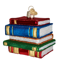 Load image into Gallery viewer, Stack Of Books Ornament - Old World Christmas
