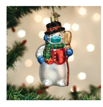 Load image into Gallery viewer, Snowman With Face Mask Ornament - Old World Christmas
