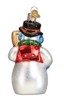 Load image into Gallery viewer, Snowman With Face Mask Ornament - Old World Christmas
