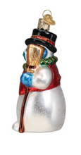 Load image into Gallery viewer, Snowman With Face Mask Ornament - Old World Christmas
