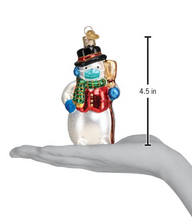 Load image into Gallery viewer, Snowman With Face Mask Ornament - Old World Christmas
