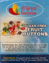 Load image into Gallery viewer, Sugar Free Fruit Buttons $5 bag - 6 oz
