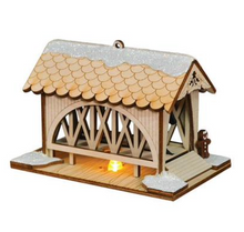 Load image into Gallery viewer, Covered Ginger Bridge One Horse Open Sleigh- Ginger Cottages
