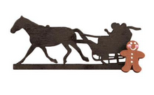 Load image into Gallery viewer, Covered Ginger Bridge One Horse Open Sleigh- Ginger Cottages

