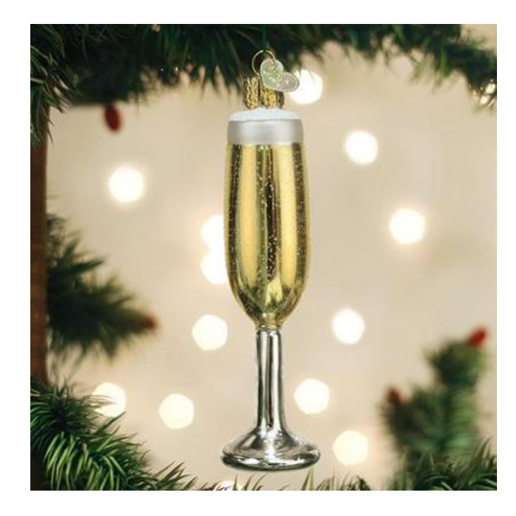 Champagne Flute Ornament - Old World Christmas