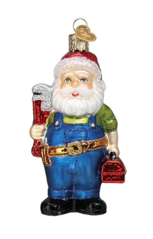 Handyman Santa Ornament - Old World Christmas