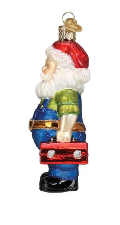Handyman Santa Ornament - Old World Christmas