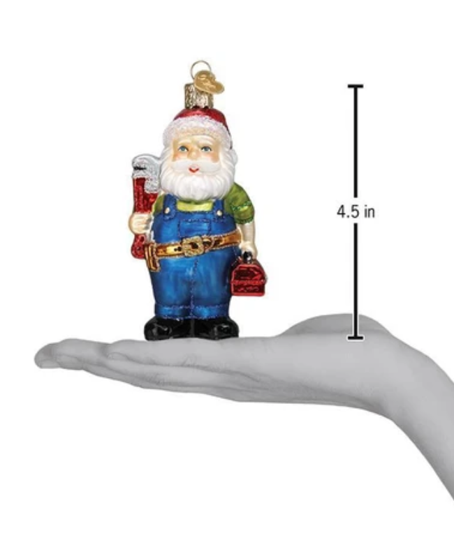 Handyman Santa Ornament - Old World Christmas
