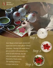Load image into Gallery viewer, Home Is Where Our Story Begins Glass Christmas Ornament - Hand Painted
