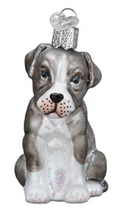 Load image into Gallery viewer, Pitbull Pup Ornament - Old World Christmas
