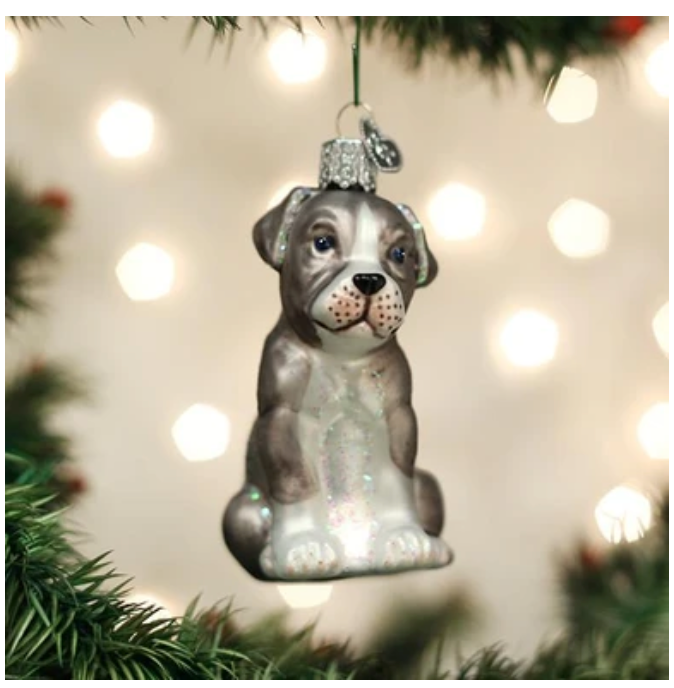 Pitbull Pup Ornament - Old World Christmas