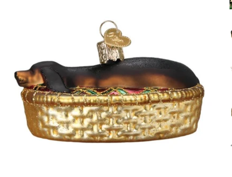 Sleepy Dachshund Ornament - Old World Christmas