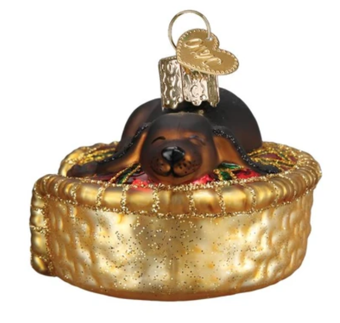 Sleepy Dachshund Ornament - Old World Christmas