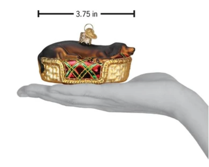 Sleepy Dachshund Ornament - Old World Christmas