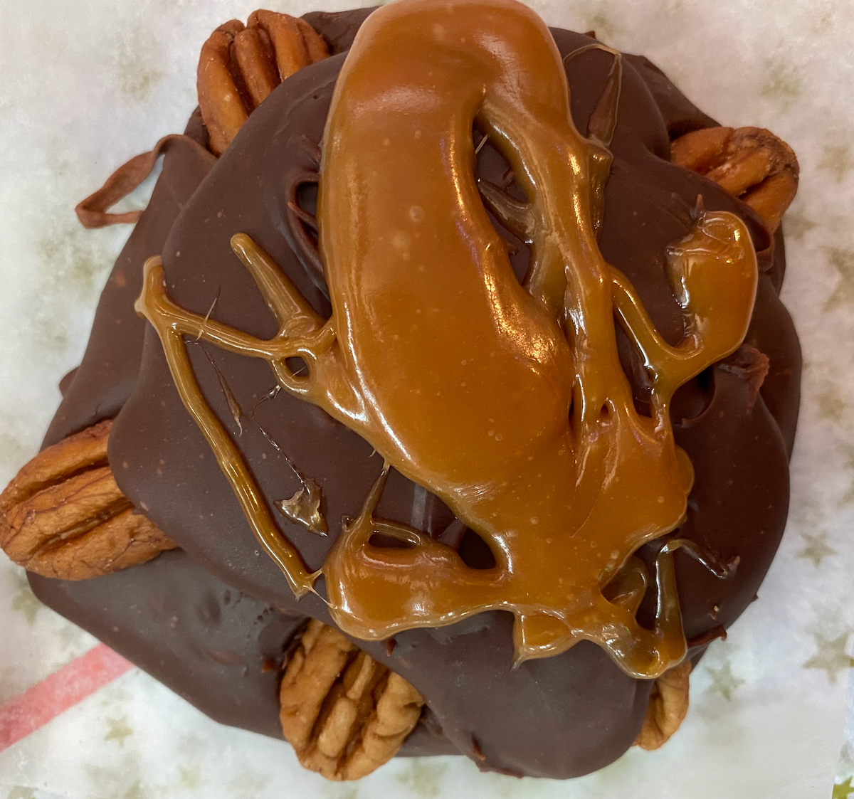 Box of Two Large Dark Chocolate Fudge Pecan Turtles