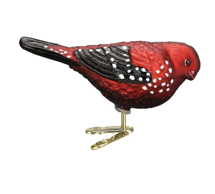 Strawberry Finch Ornament - Old World Christmas