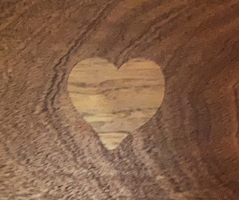 Merrill Mischief Wood Heart Serving Board
