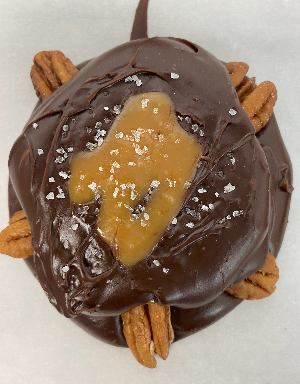 Box of Two Large Dark Chocolate Fudge Pecan Turtles