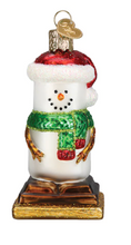 Load image into Gallery viewer, S&#39;Mores Snowman Ornament - Old World Christmas
